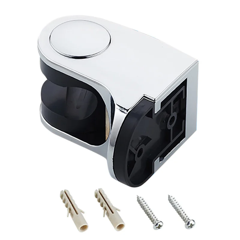 Bathroom Shower Head Phone Holder Chrome Bathroom Wall-mounted Adjustable Hand-held Shower Bracket Bathroom Accessories 6