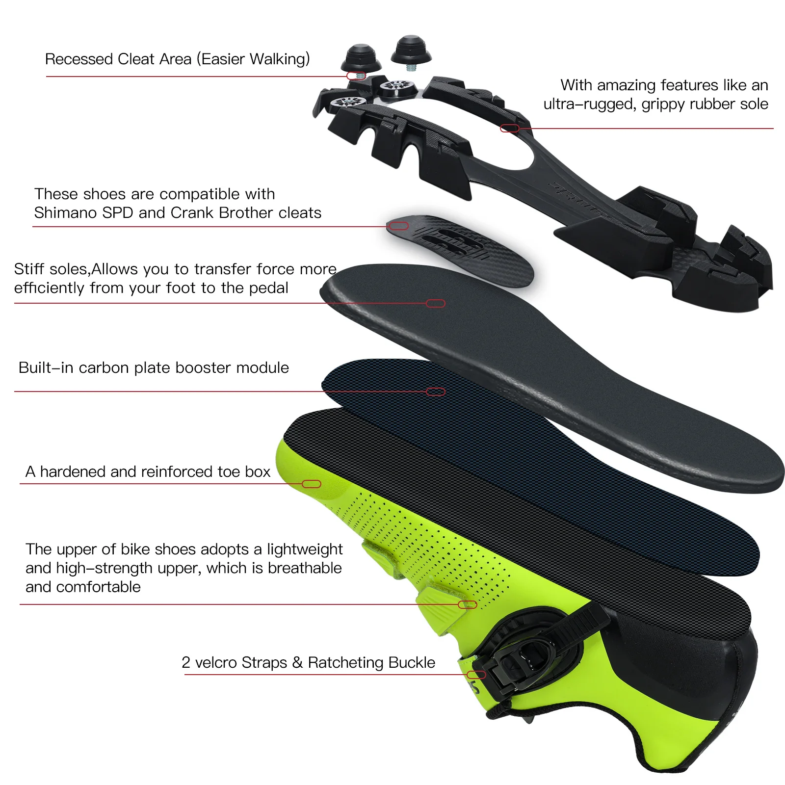 Santic Cycling Mountain Locking Shoes Men Bike Power Outdoor Sports MTB Adult Comfortable Casual Sneakers Bike Shoes Unisex 2