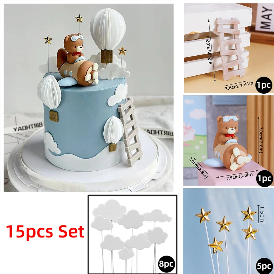 Nave Pirata Torta E Cupcake Topper, Molti Colori e Taglie, Aereo O
