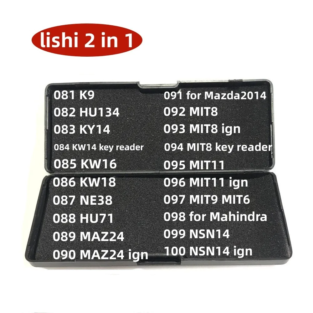 Hot Lishi Tool Lishi Tool 2 in 1 ISU5 HON70 MAZ24 MAZDA2014 MIT8 MIT11 HU49 FO38 NE72 NSN14 NSN14R NSN11 TOY38R VAC102 For Locksmith Tool