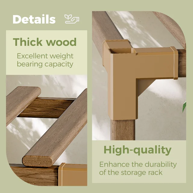 Tall Wood Plant Stand 6