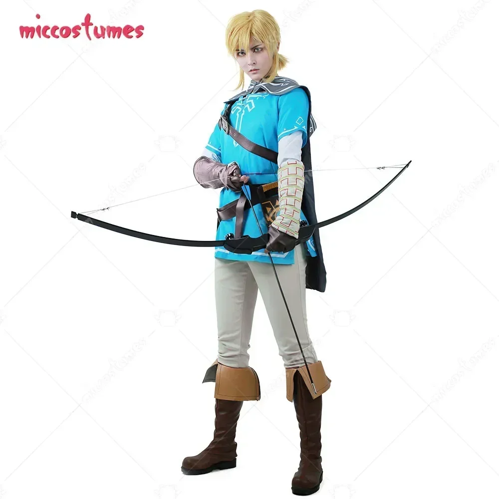 

Miccostumes Men's Link Cosplay Costume Male Outfit Cloak halloween costumes Outfit