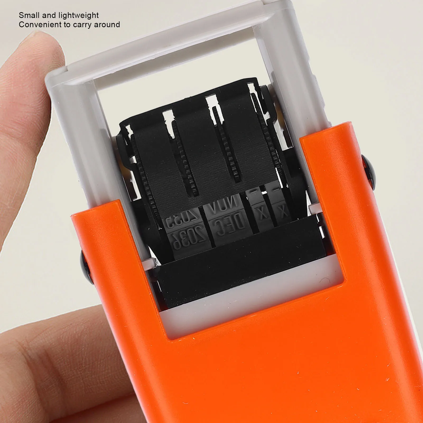 25x2.8mm English Date Stamp Clear Stamping Quick Drying Adjustable Date Stamp for Study Work Life Automatic English Date Stamp