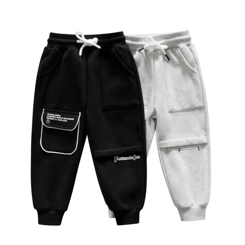 Pantalones de chándal holgados para niños y niñas, ropa de algodón para otoño e invierno, 2-8T image