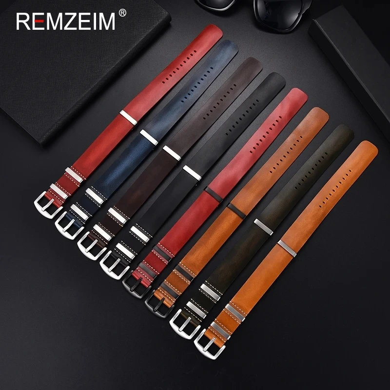 Premium Genuine Leather Wristband - Brown & Black
