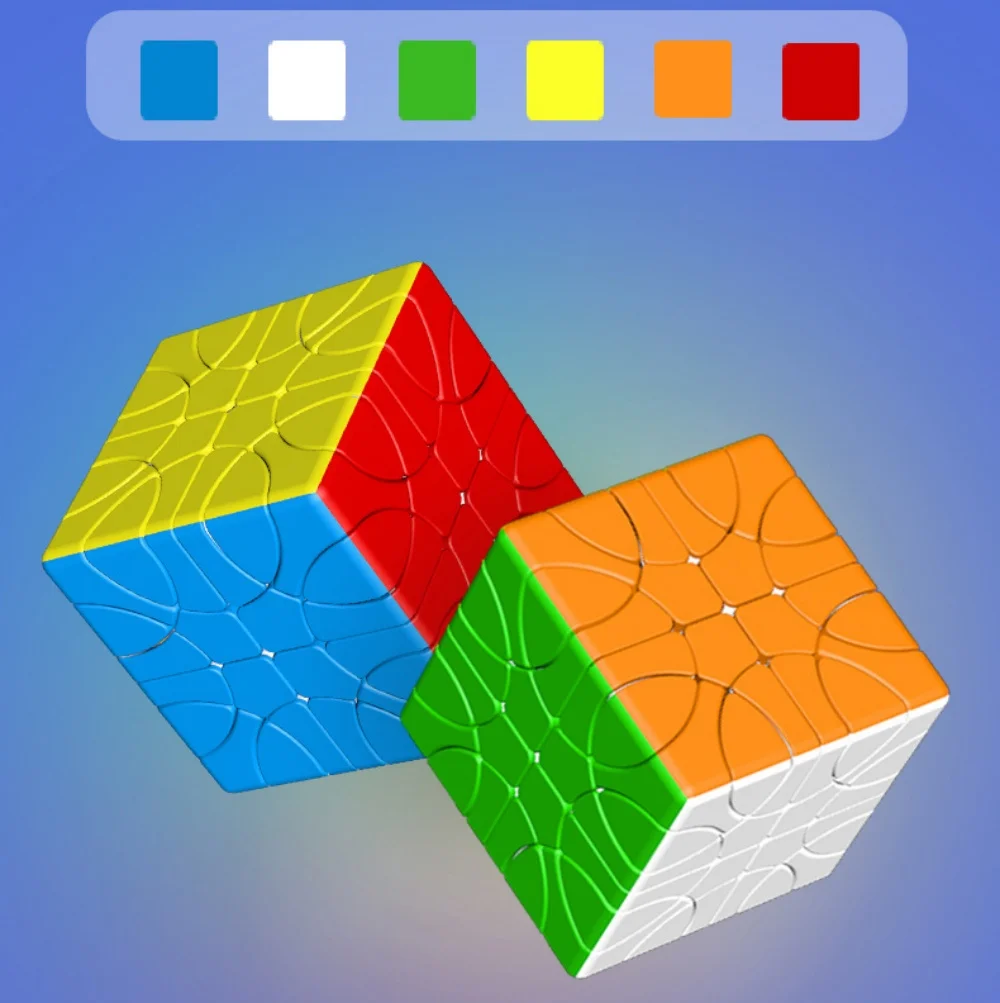 YuXin 57mm Magic Puzzle Corner Helicopter Turning Cube 2x2 Little Magic Stickerless Professional Speed Educational Puzzle Toys 2