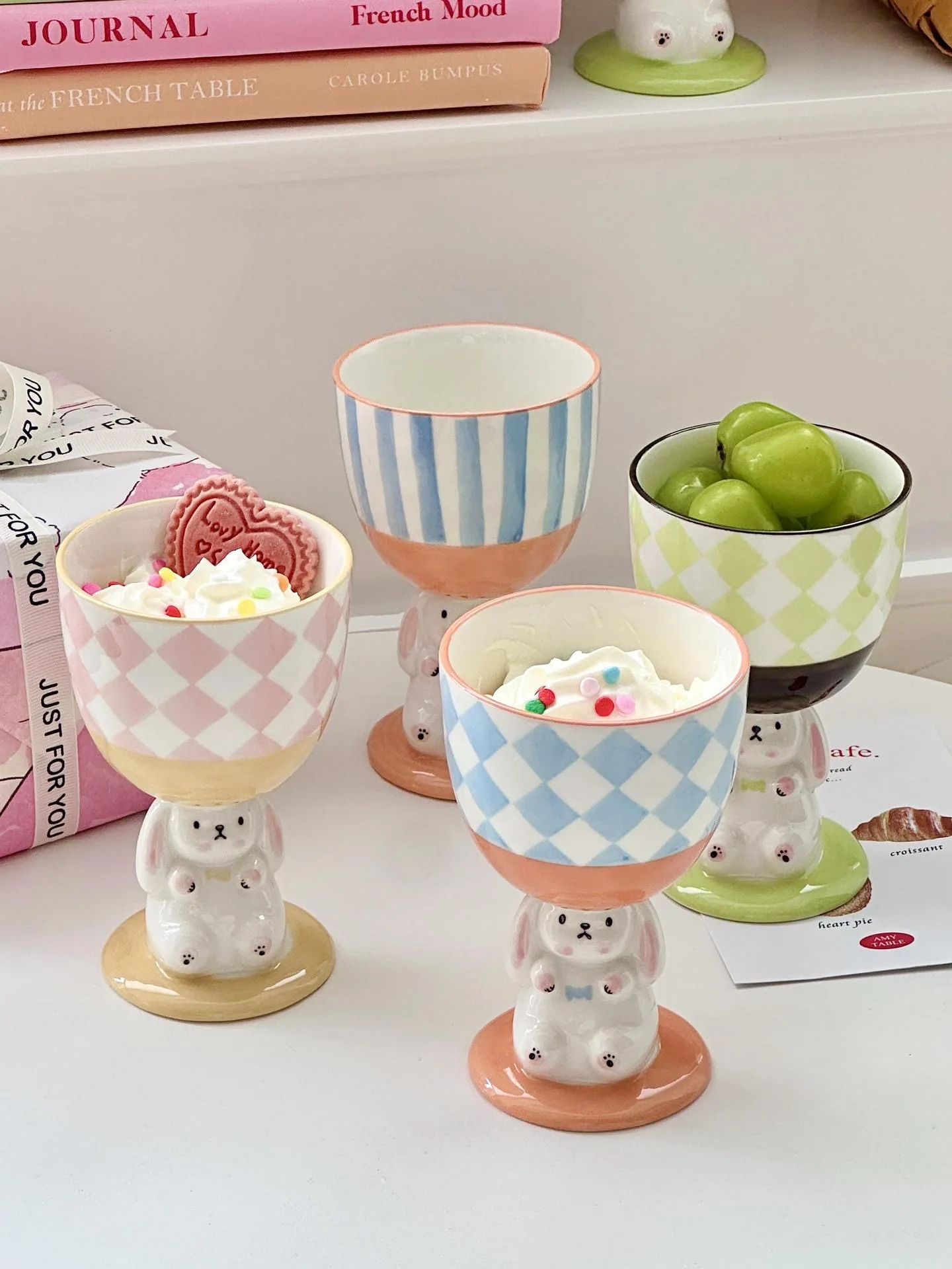 

1 шт. креативная керамическая кружка, кофейные чашки, милый кролик, 3D Кубок, забавная Милая винная чашка, кафе, послеобеденный чай, мороженое, десертная тарелка Gi