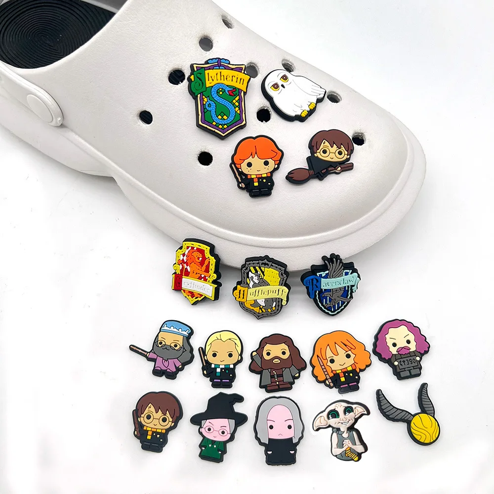 2022 1Pcs Harry Potter Cartoon Kids Shoes Accessories PVC Garden