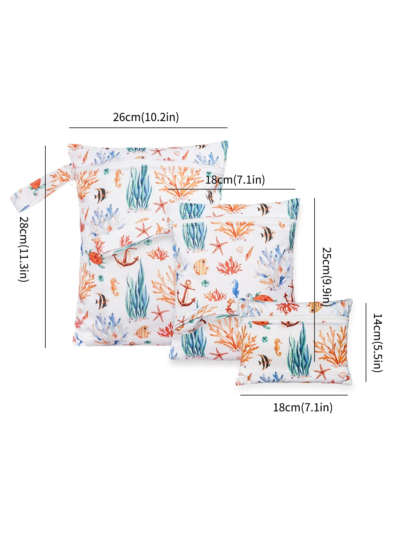 3Pcs Travel Bag Set Baby diaper bag Smooth Zipper Pocket Multi-Scenario Easy Carry Multifunctional Travel Bag makeup bags