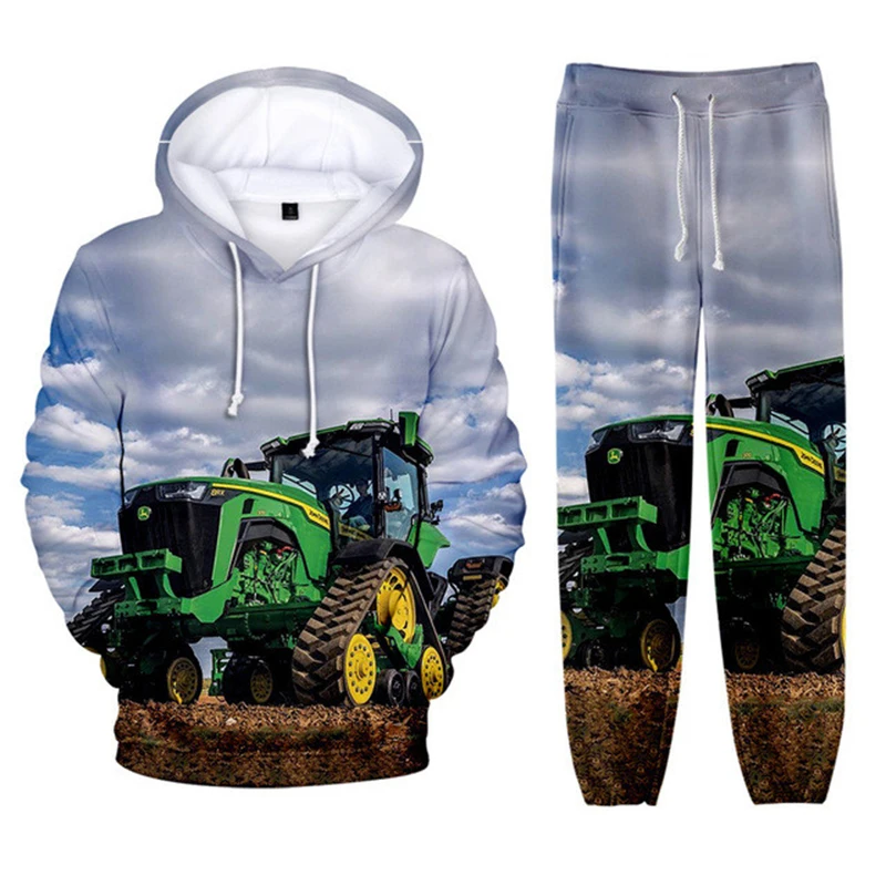 Tractor Pattern 3D Print kids Tracksuit Set Casual Hoodie + Pants 2pcs Sets Spring Autumn Oversized Sweatshirt Fashion Clothes kids clothing set,kids sweatshirt set