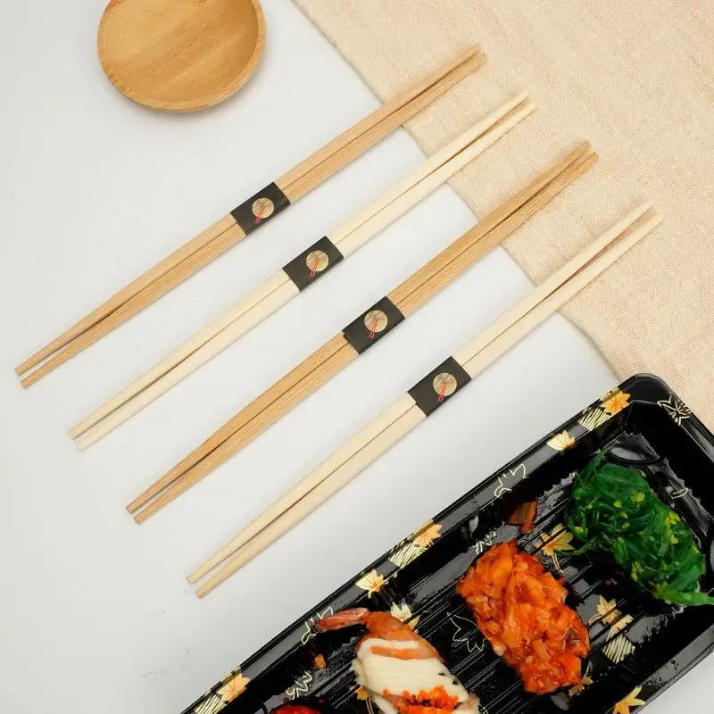 Natural Wood Reusable Chopstick Set, Ideal for Japanese Sushi, Korean, and Chinese Foods