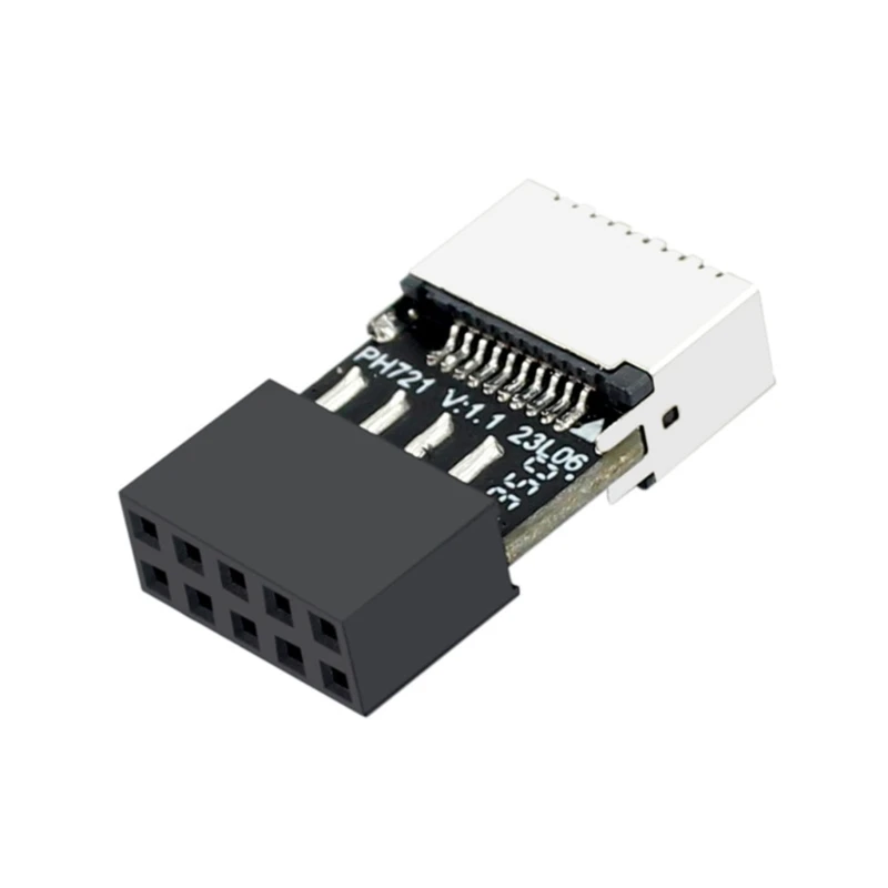 컴퓨터 메인보드 어댑터 컨버터, USB 2.0, 9PIN 수 to TypeE, 20 핀 암, 사용하기 쉽고 내구성이 뛰어난 드롭쉽