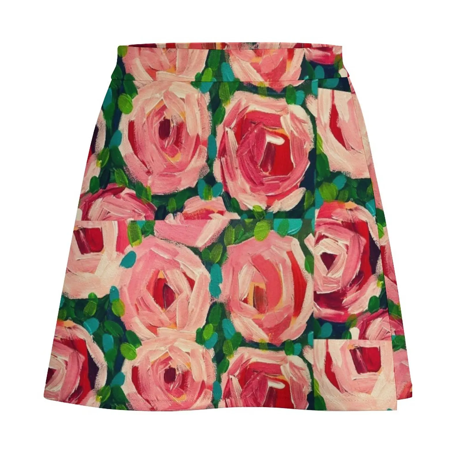 Roses Mini Skirt korean style women clothing new in dresses Skirt shorts