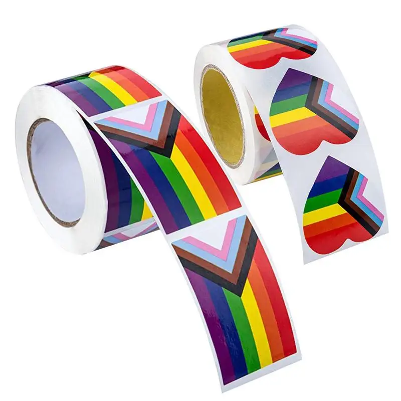 

Pride Party Stickers Gay Parade Stickers Rainbow Labels Waterproof Adhesive Decal For Pride Day Events And LGBTQ Accessories