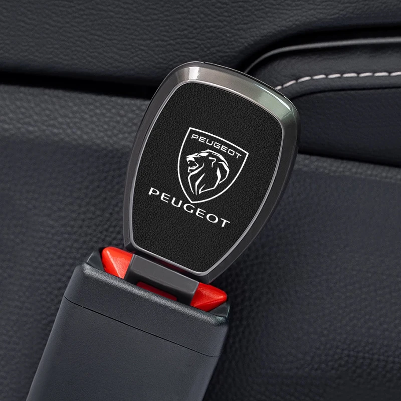 CarSeatBeltClipExtenderCustomizationEmblemAccessoriesForPeugeot307peugeot206308207