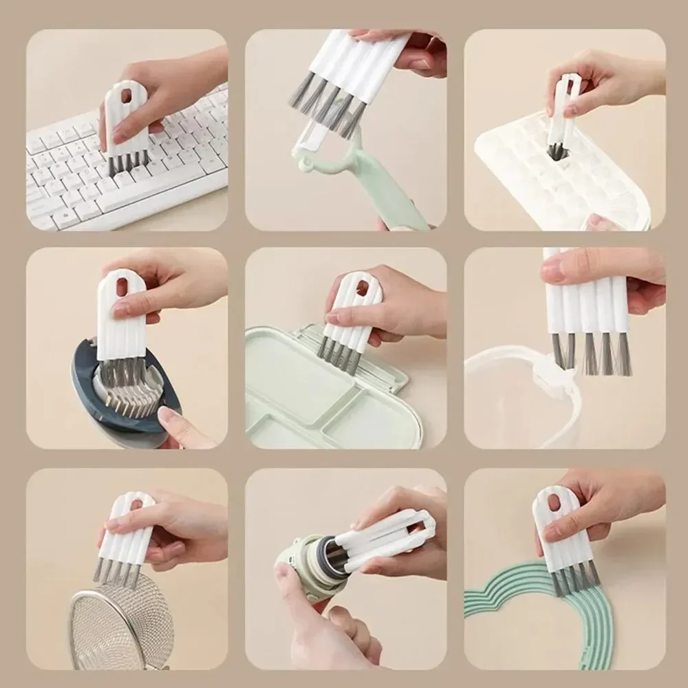 Multifunctional Flexible Gap Brush, Multi-Function Computer Cleaning Brush,Soft Brush Keyboard Cleaner, Household Cleaning Tool 2