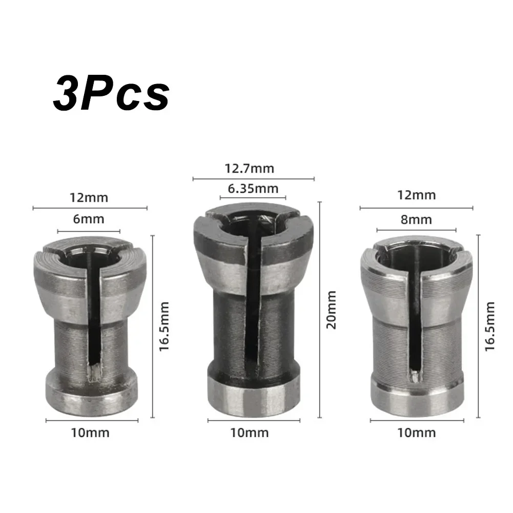 Collet Chuck Adapter 6 6.35 8mm For Engraving Trimming Machine Electric Router Milling Cutter Accessories Power Tools Router Bits wood router machine wood router bits