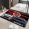 Hellcat Demon Dodge Challenger Car Floor Mat Graphic Printed Flannel Doormats For Bathroom Kitchen Entrance Carpet Home Decor 1