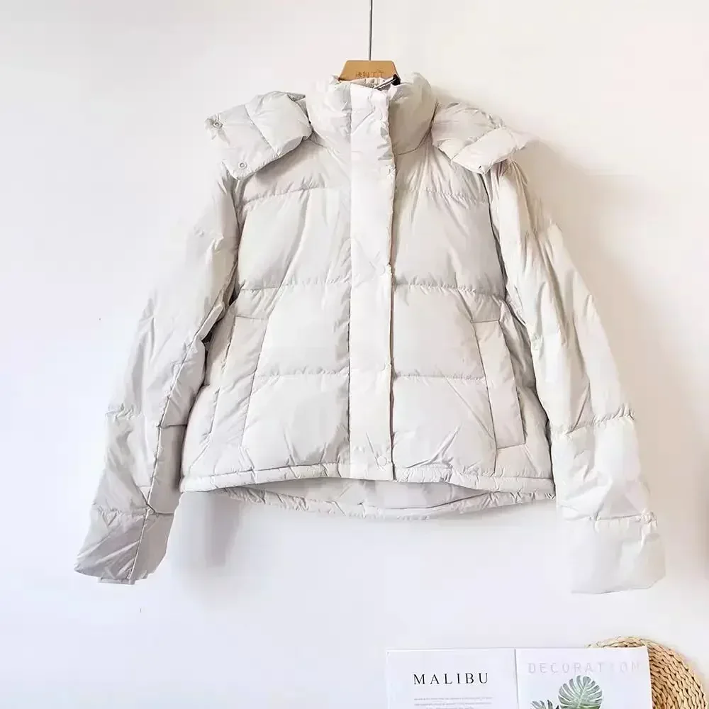 Lemon Wunder Puff New Winter Detachable Hooded High-end Down Jacket Women's All-match Thickened Warm Jacket for Women 4