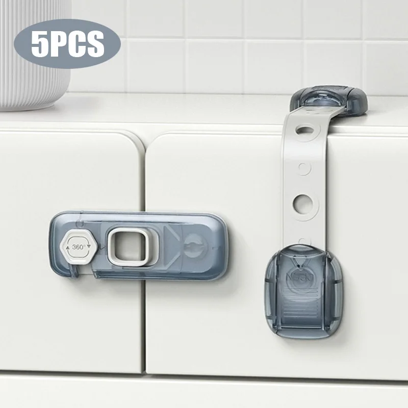 5PCS Home Security Protection Baby Safety Goods Cabinet Drawer Locks Toilet Refrigerator Door Locker for Kids Children