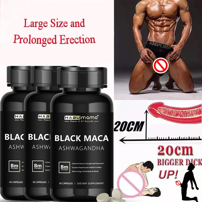 

Black Maca For Men & Women Relieve Fatigue, Increase Size, Improve Endurance and Improve Libido Natura Maca Pill Cure Impotence