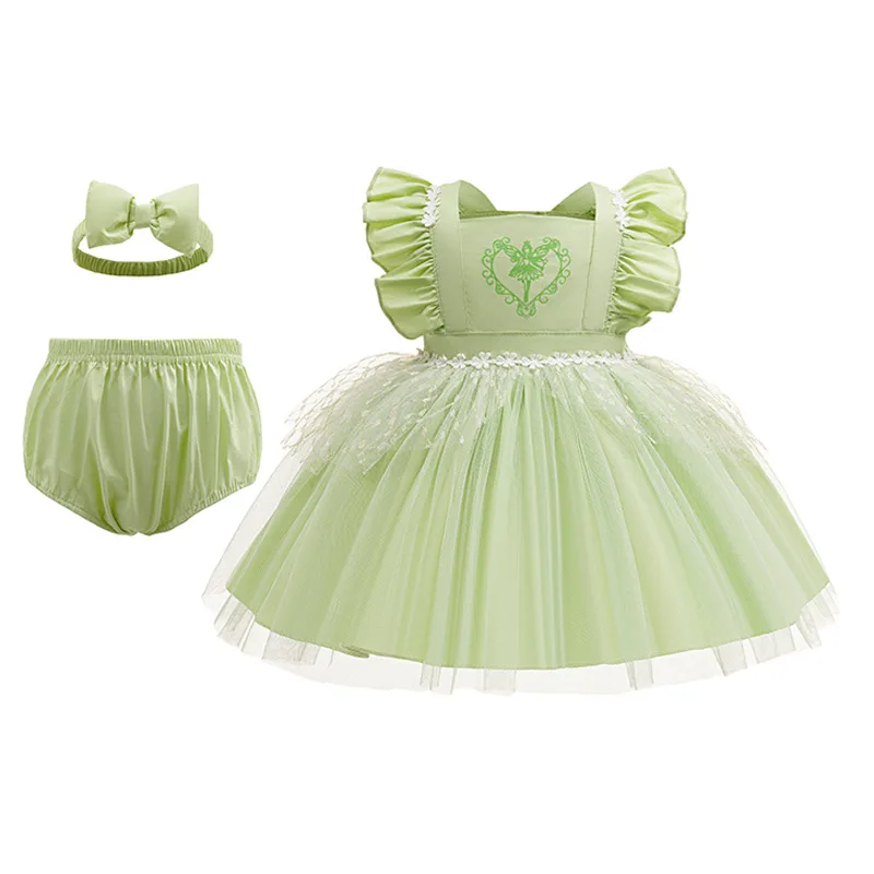  공주 머리띠 + 점프 슈트 언더팬츠 의류 세트, 백설공주 앨리스, 소피아 인어 엘프,  롬퍼,  소녀 옷