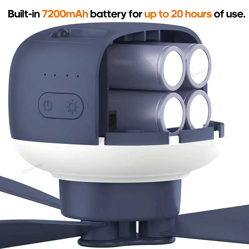 kinscoter 7200mah ventilador para acampamento ao ar 05
