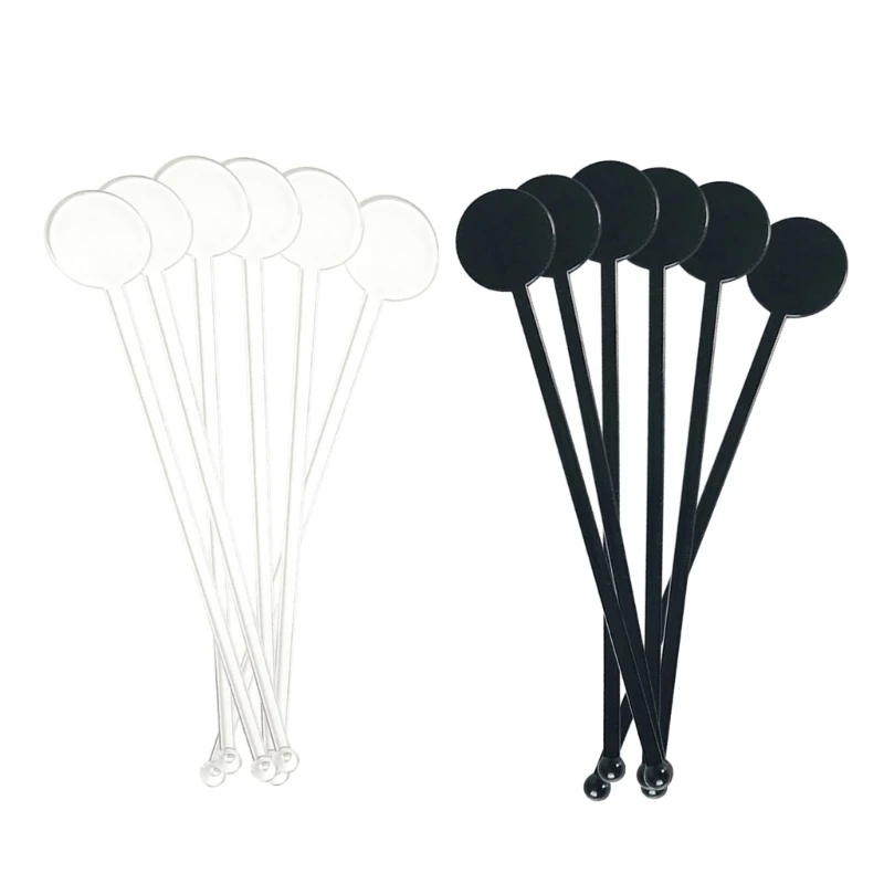 100PCS Cocktails Swizzle Clear Plastic Stirrers for Coffee and Beverage