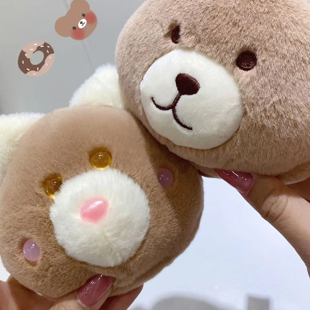 Multicolor Cartoon Animal Purse Creative Keyrings Bear Rabbit Dog Hanging Plush Doll Decoration Bag Ornament Coin Bag Universal coin purse coin wallet
