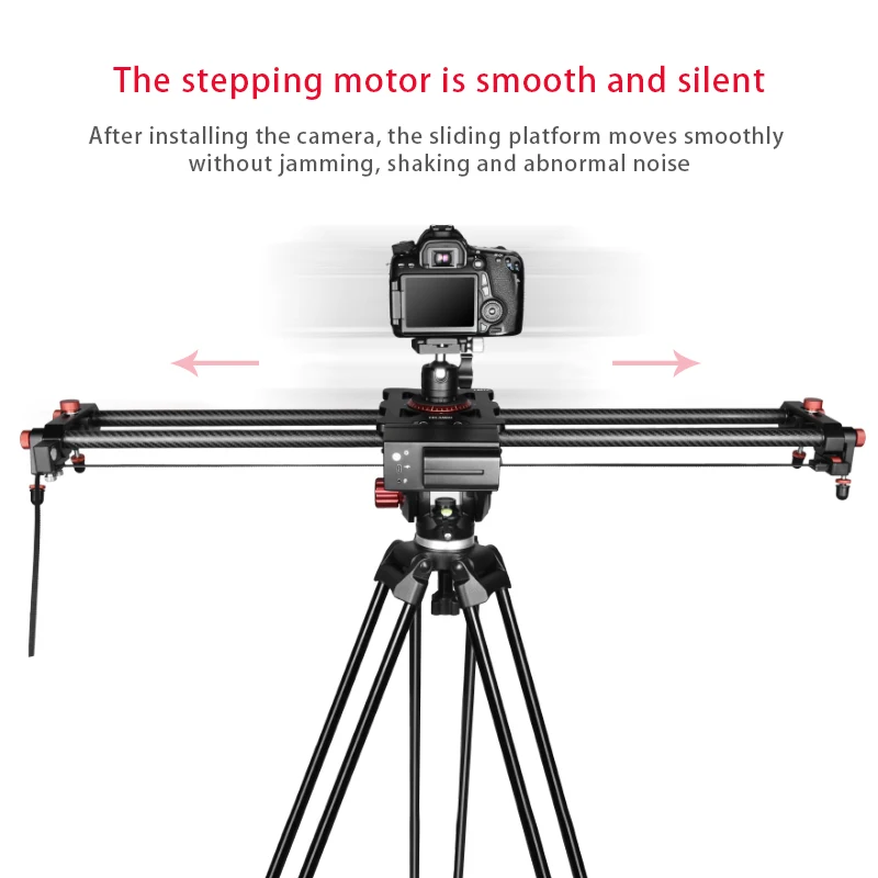 YELANGU Professional Camera Slider Motozied Video Carbon Fiber Track Rail with Mute Motor Time Lapse Wireless Control Remote