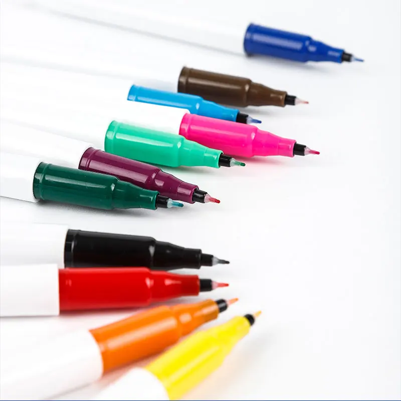 6Pcs 0.5MM Erasable Whiteboard Pen 12 Colors Erasing Pen Blackboard Art Marker Office Writing School Supplies white marker pens marker pens color marker pens pen marker dry erase markers whiteboard pens