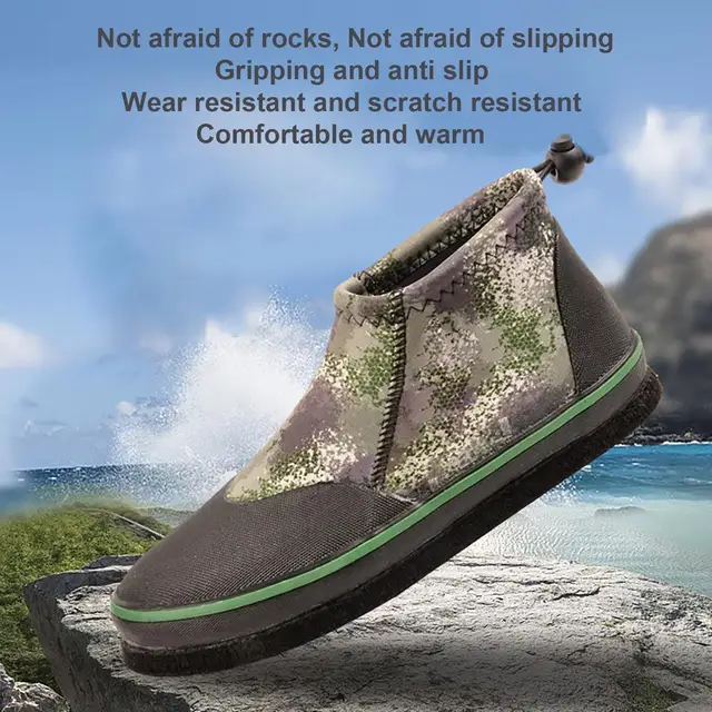 Yonsub Rock Fishing Shoes Professional Anti-slip Steel Nail Felt Sole  Drawstring Sea Fishing Shoes For Men Women - AliExpress