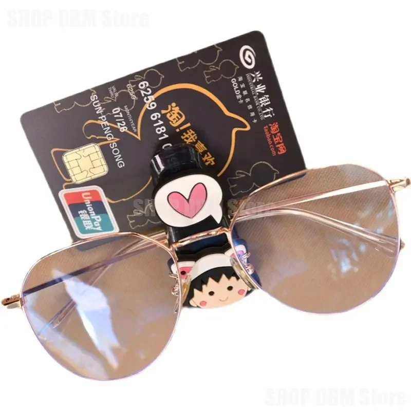 Disney Mickey Minnie Mouse Auto Sun Visor Glasses Fastener Clip Holder Sunglasses Eyeglasses Ticket Card Universal Car Interior car sun visor clip holder