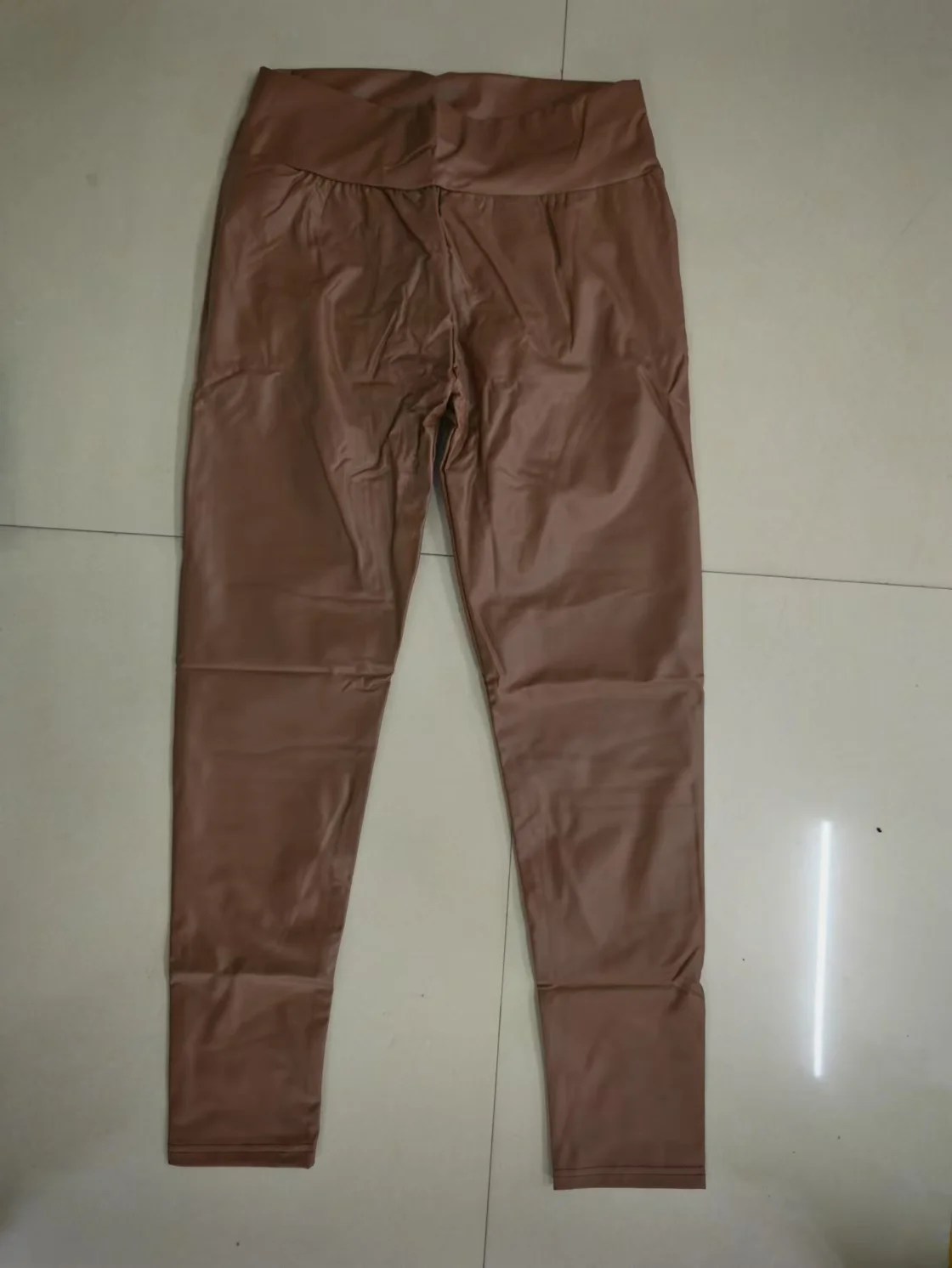 PU Leggings For Women High Waist Butt Push Up PU Stretch Skinny Tights Elastic Shaping Hip Fashion Leather Pants