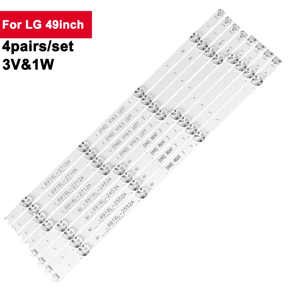 

5Kits 20Pair Backlight TV Strip LED For LG 49inch 49UHD 49UH650V 49UH6500 49UH6507 49UH6509 49UH650T 49UH650V 49UH652T 49UH664V