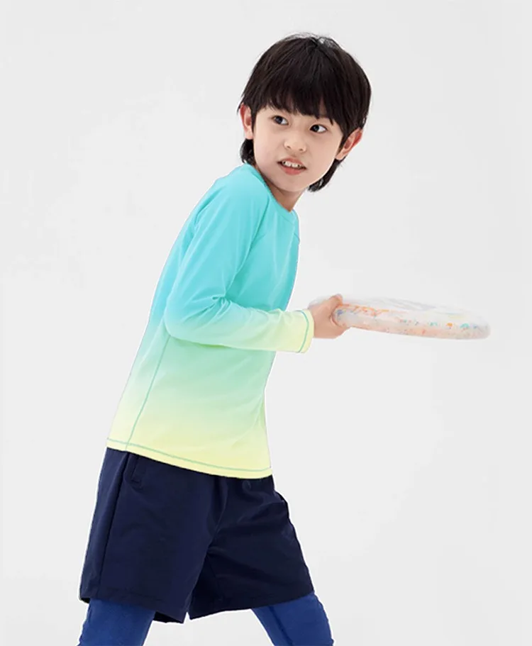 Children's Yoga Shirts Long Sleeve Boys Girls Sports Tops Gradient Loose Kids Sportswear Gym Tees Quick-dry T-shirts For Fitness 25 Sc4bf97db8ee0460cb914f56c019fa203D