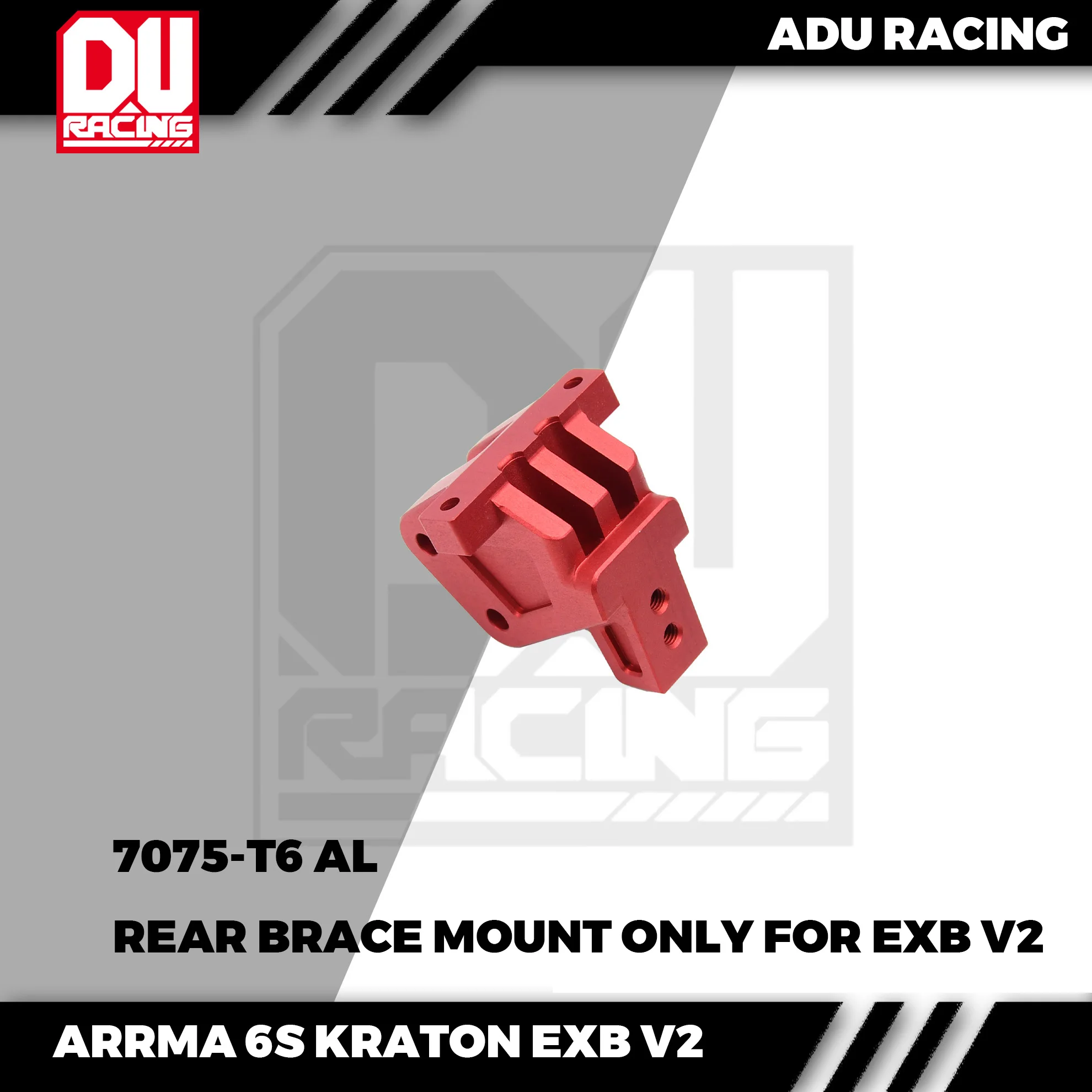 Rc Car Parts ADU Racing CENTER BRACE MOUNT REAR CNC 7075 T6 ALUMINUM FOR ARRMA 6S kraton exb v2