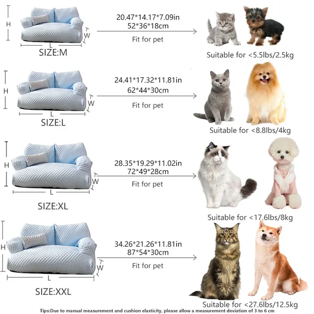 All Seasons Pet Bed Stable Shape Pet Bed Pet Sofa Bed Ice Silk Set for Small Medium Dogs Cats Summer Sleeping Comfort for Furry 6