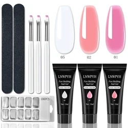 Premium Nail Extension & Art Manicure Kit with UV Gel Varnish and Slip Solution (ZYD41)