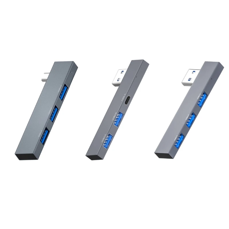 

USB Hub Type C Adapter 3 in 1 Portable Space Aluminum Alloy 1x3.0+2x2.0 USB