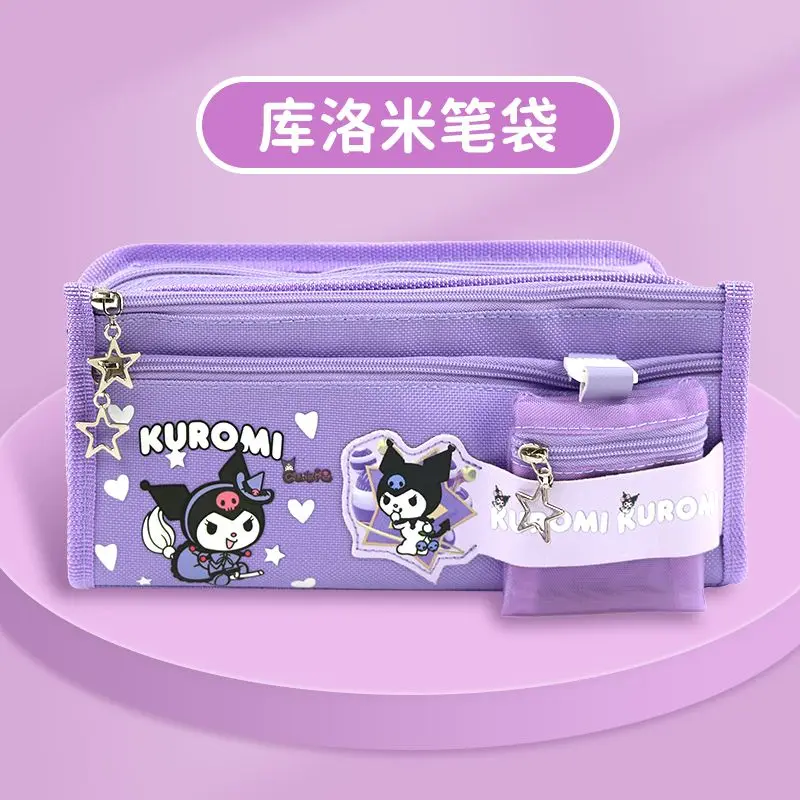 New Sanrioed Anime Melody Kuromi Cinnamoroll Pencil Case Kawaii Students  Pencil Bag Storage Bags School Supplies Stationery Gift 