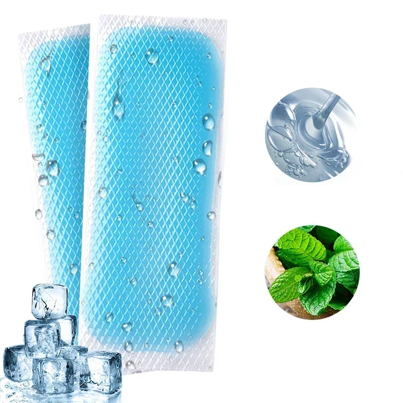 Ice Cooling Patch for Fever Discomfort Forehead Strips Fever Relief Headache Pain for Baby Kids Adults 8/2PCS Ice Cooling Patches