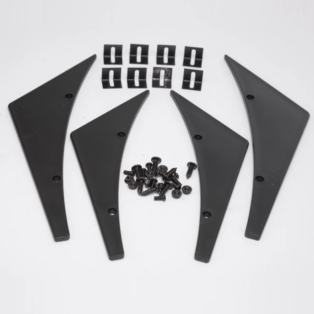 4x Universal Spoiler Canards Valence Chin Fit For Front Bumper Lip Splitter Fins Body TK-FD001