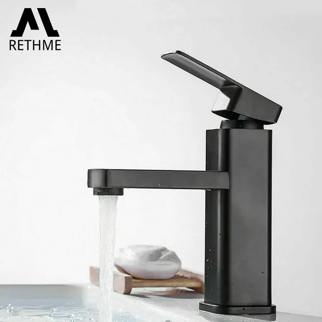 Black/Chrome Bathroom Faucets: Hot and Cold Mixer Faucets for Your Vanity Bathroom