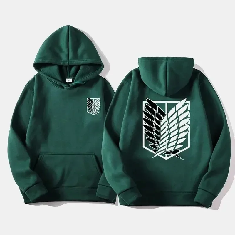 Attack on Titan Anime Pattern print Hoodie Men Women Streetwear Pullover Harajuku Shingeki no Kyojin Sweatshirt Loose breathable 4