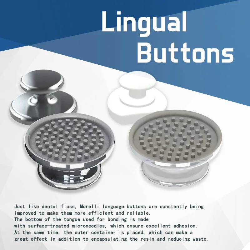 Dental Orthodontic Bondable Lingual Buttons & Eyelets - Set of 10