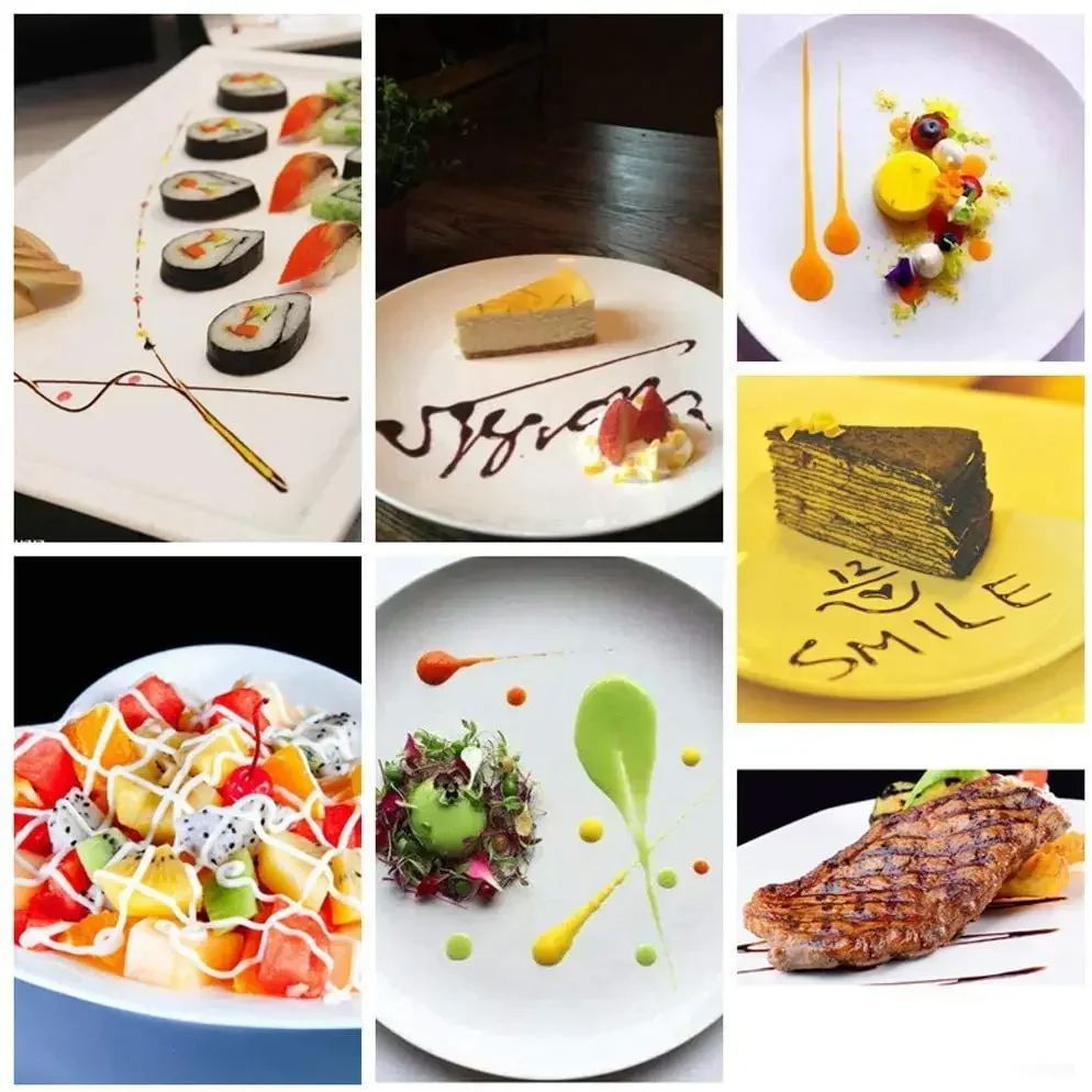 Sauce Plating Art Pencil Dessert Decorating Draw Design Kitchen Stainless Steel Portable Painting Spoon kitchen accessories