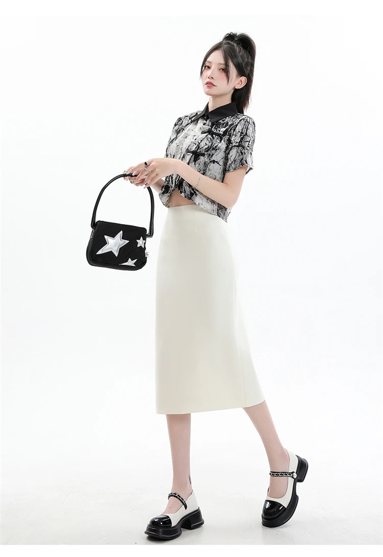 2026 Elegant A Line Long Skirts Women Spring Summer Faldas Fashion High Waist Office Lady Back Slit Mid-Length Pencil Skirts