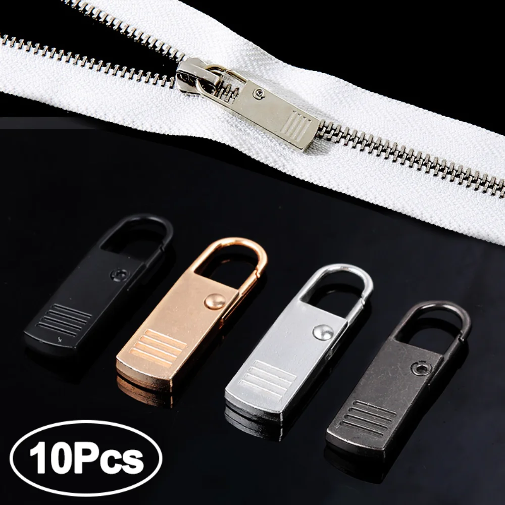 10Pcs Universal Zipper Pullers Detachable Metal Zipper Pull Bags