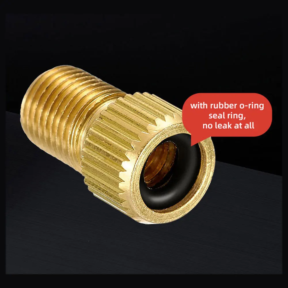 10PCS Bike Valve Adapter Convert Presta To Schrader Bicycle Pump